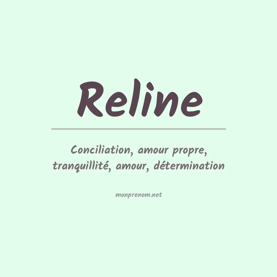 Signification du Prénom Reline Signification du Prénom Reline