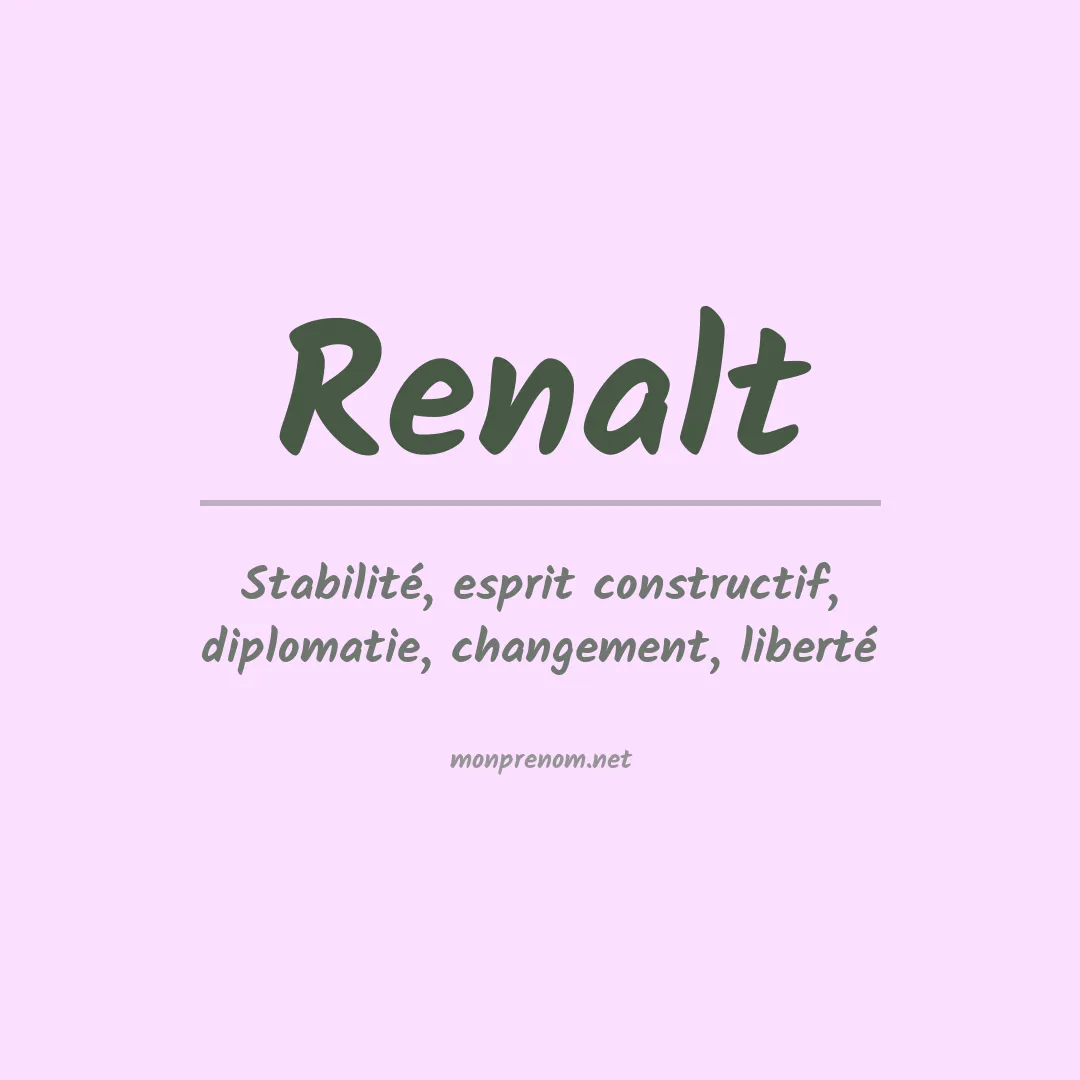 Signification du Prénom Renalt