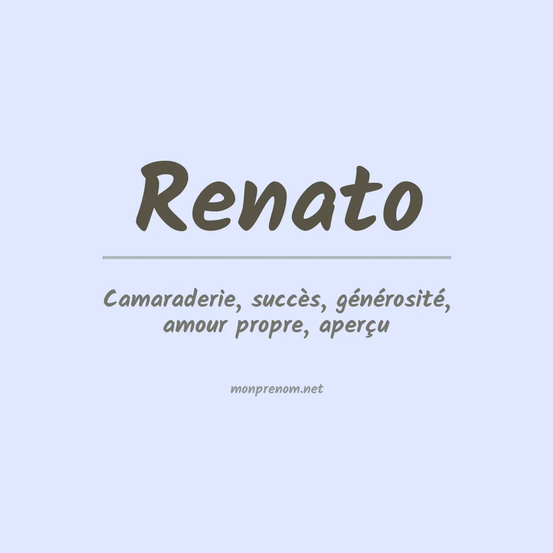 Signification du Prénom Renato