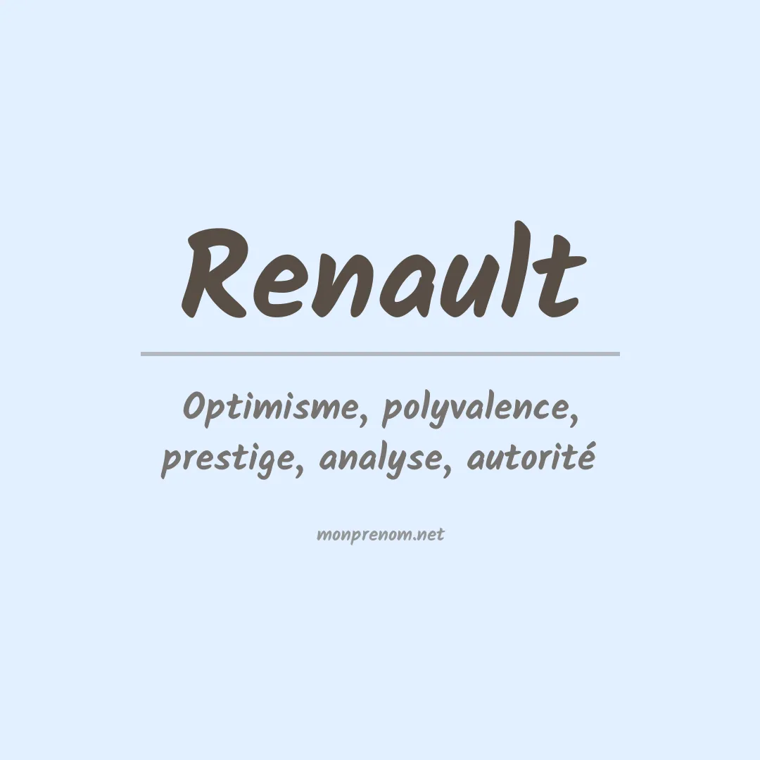 Signification du Prénom Renault