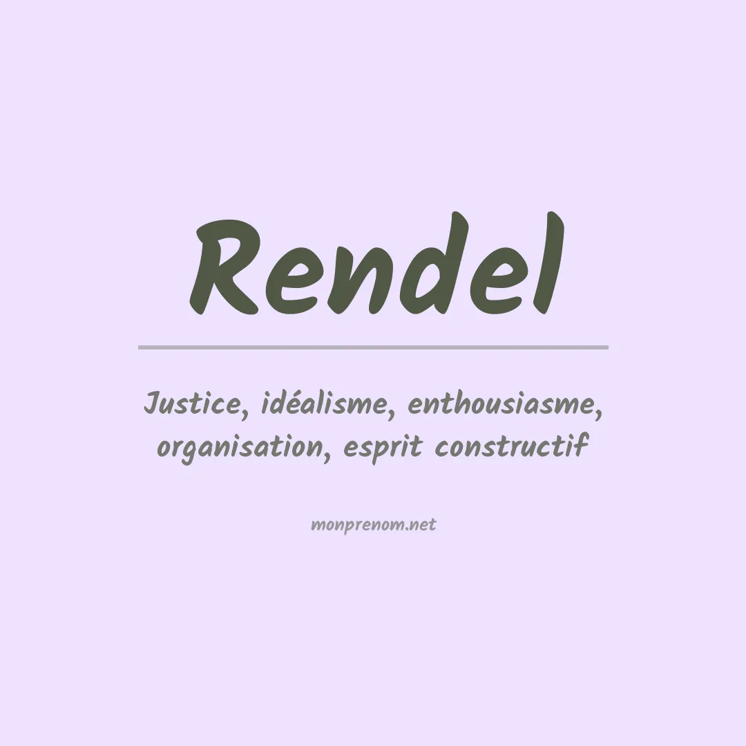 Signification du Prénom Rendel