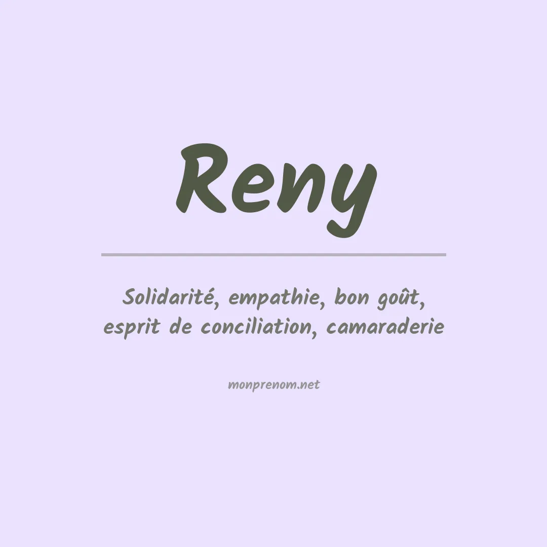 Signification du Prénom Reny