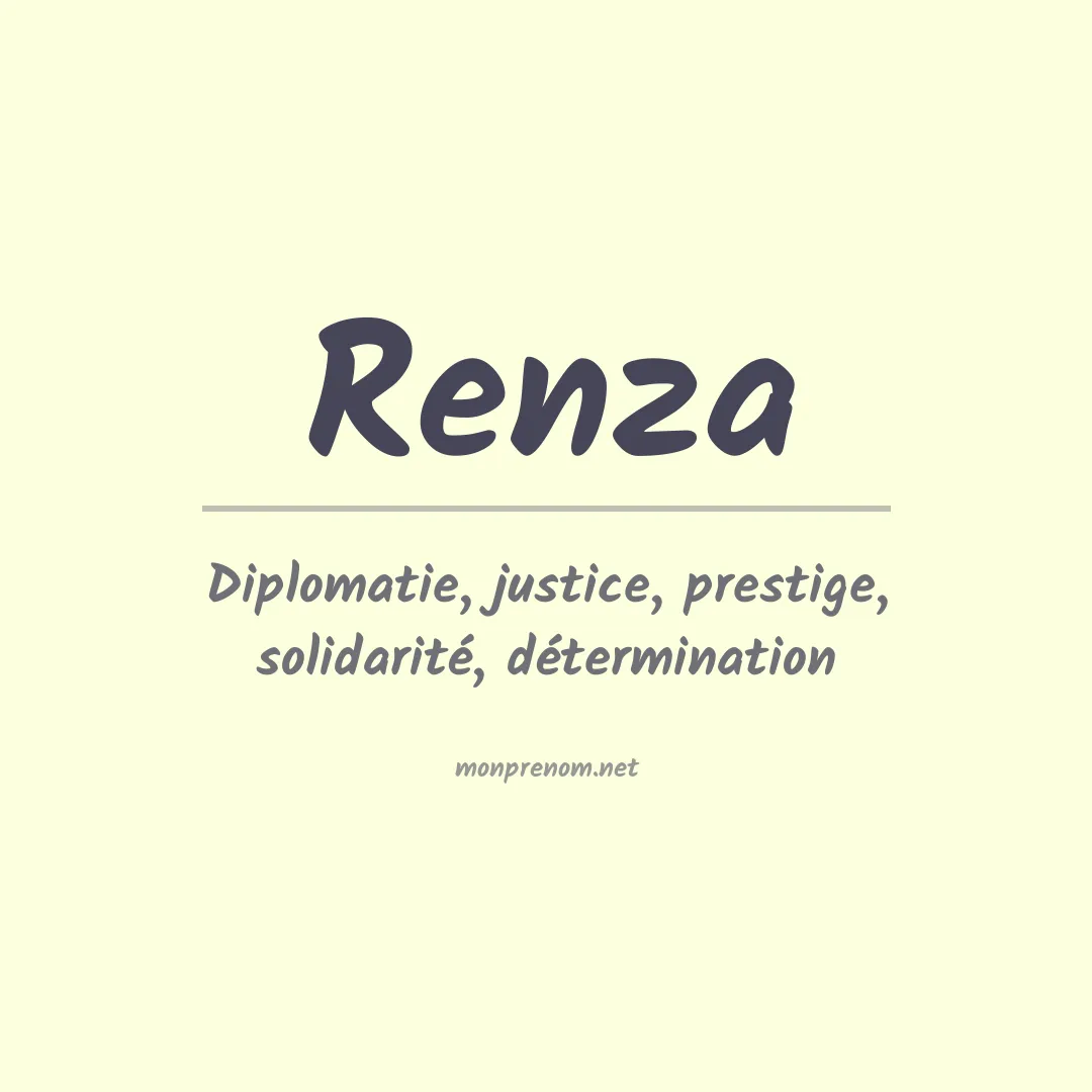 Signification du Prénom Renza Signification du Prénom Renza