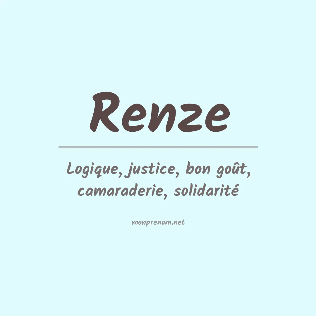 Signification du Prénom Renze