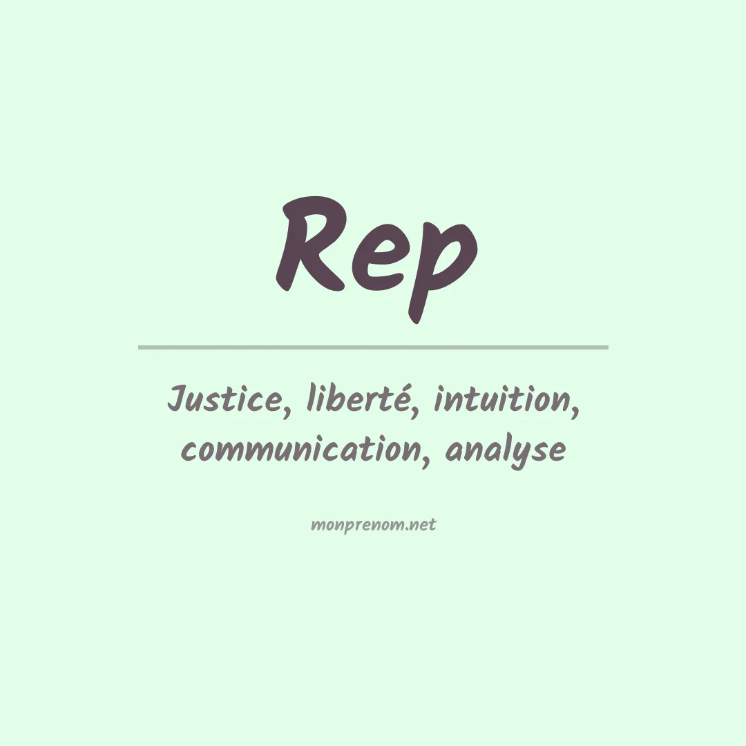 Signification du Prénom Rep