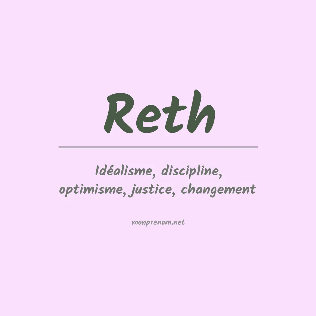 Signification du Prénom Reth Signification du Prénom Reth