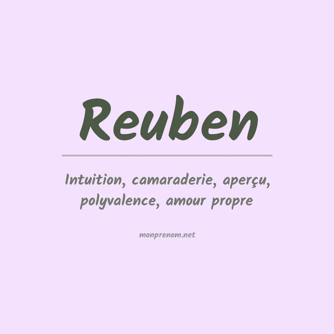 Signification du Prénom Reuben