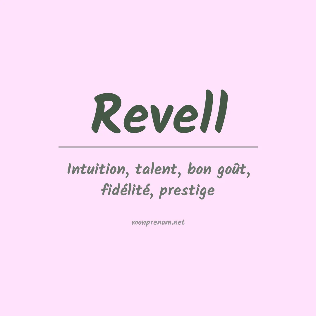 Signification du Prénom Revell