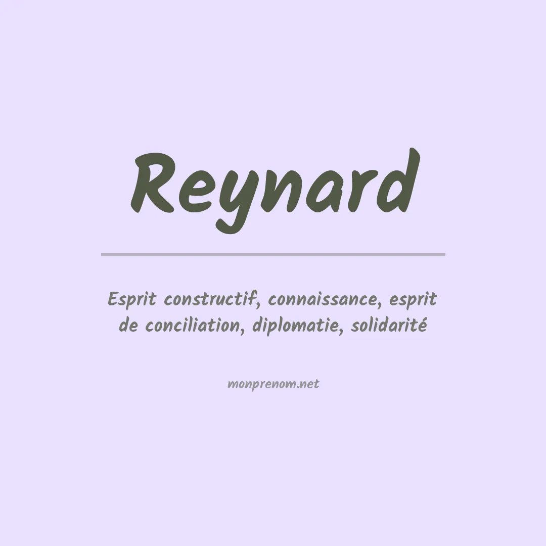 Signification du Prénom Reynard