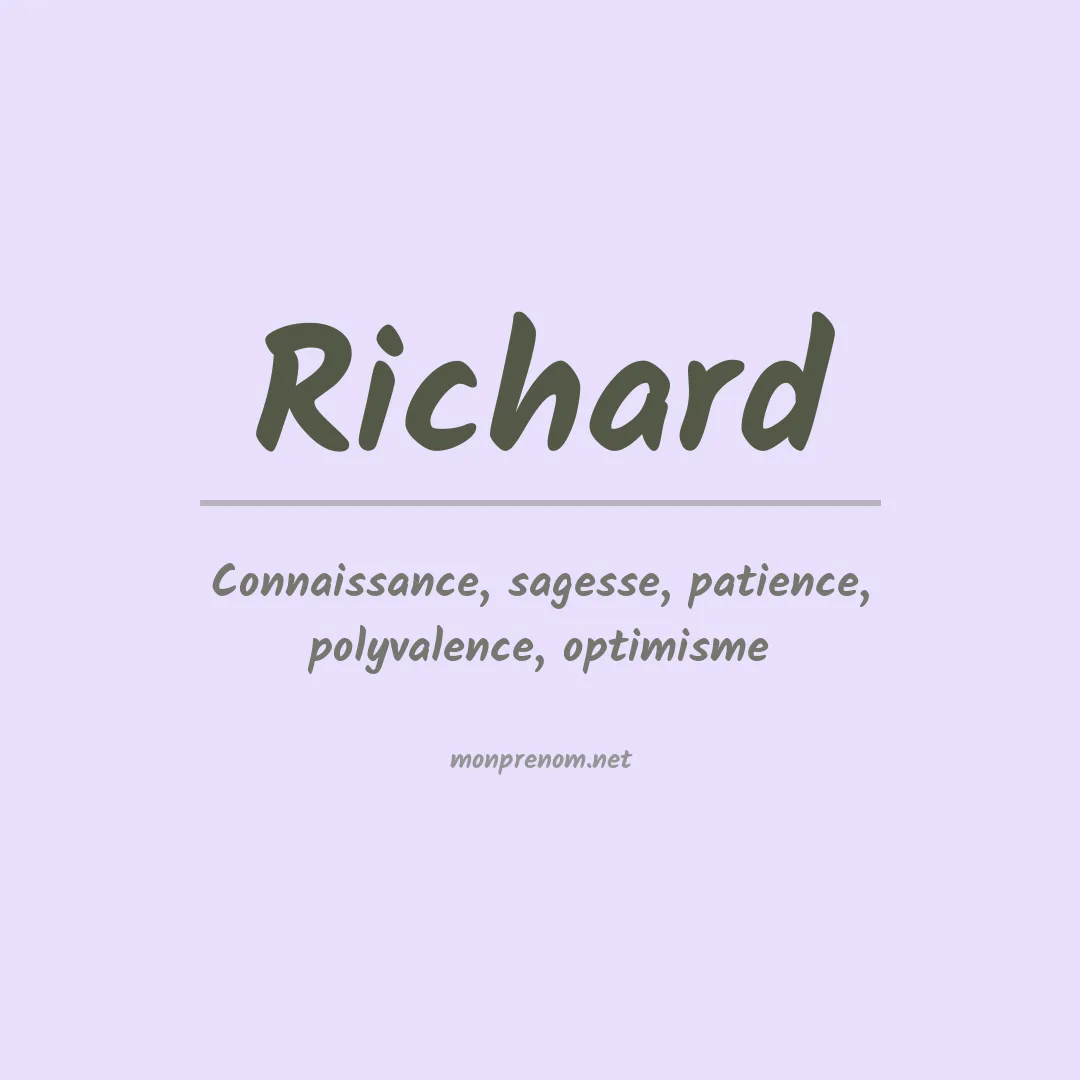 Signification du Prénom Richard