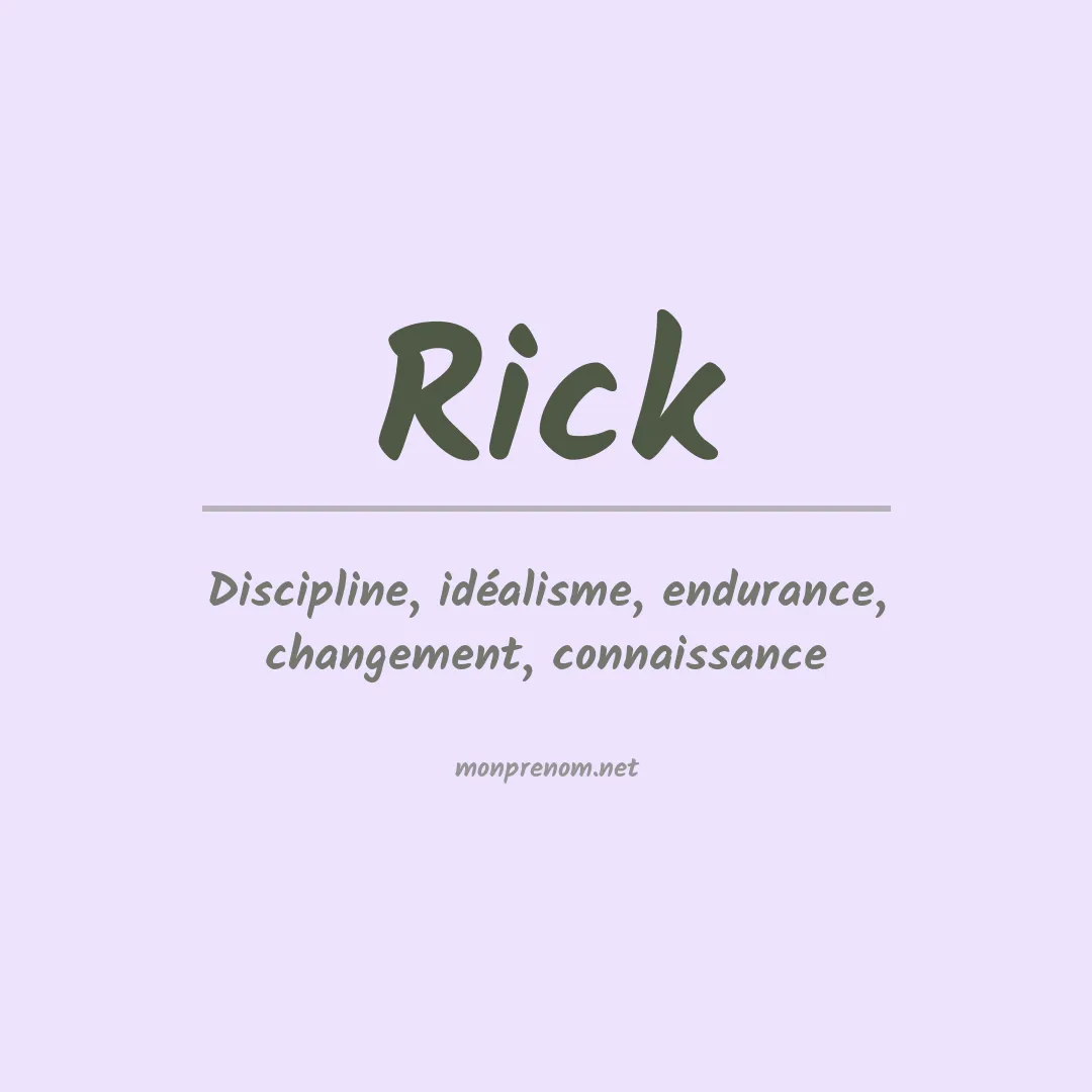 Signification du Prénom Rick