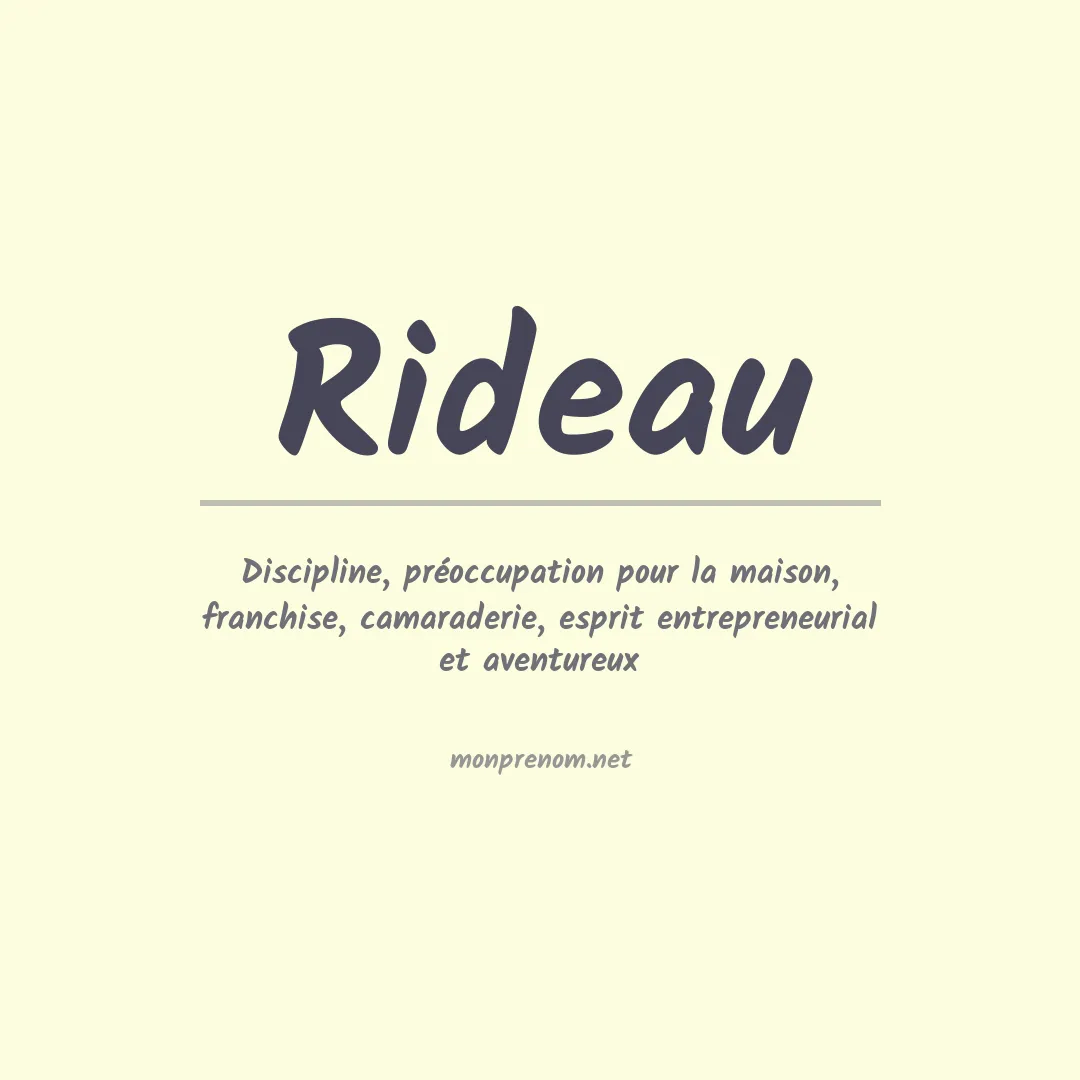 Signification du Prénom Rideau