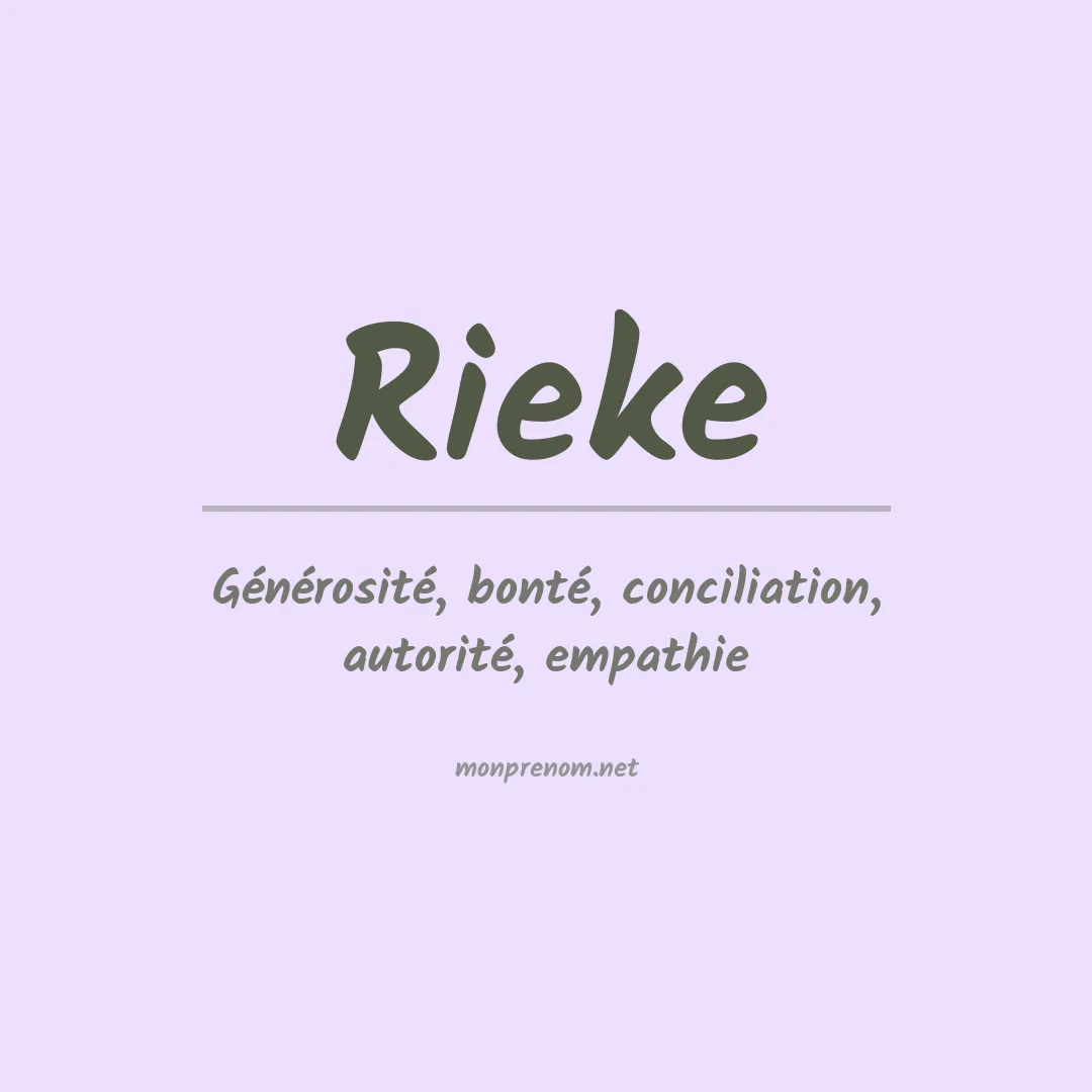 Signification du Prénom Rieke