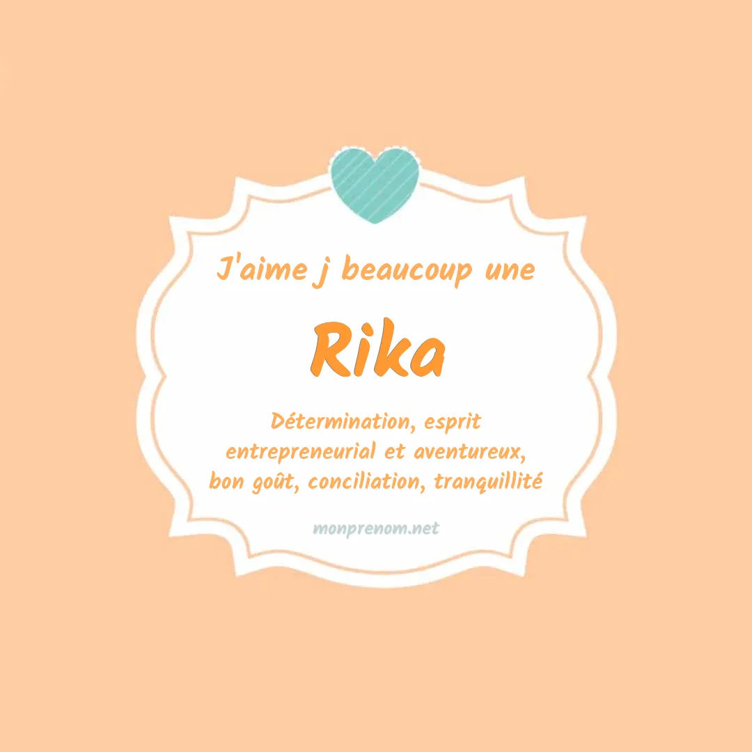j'aime beaucoup Rika