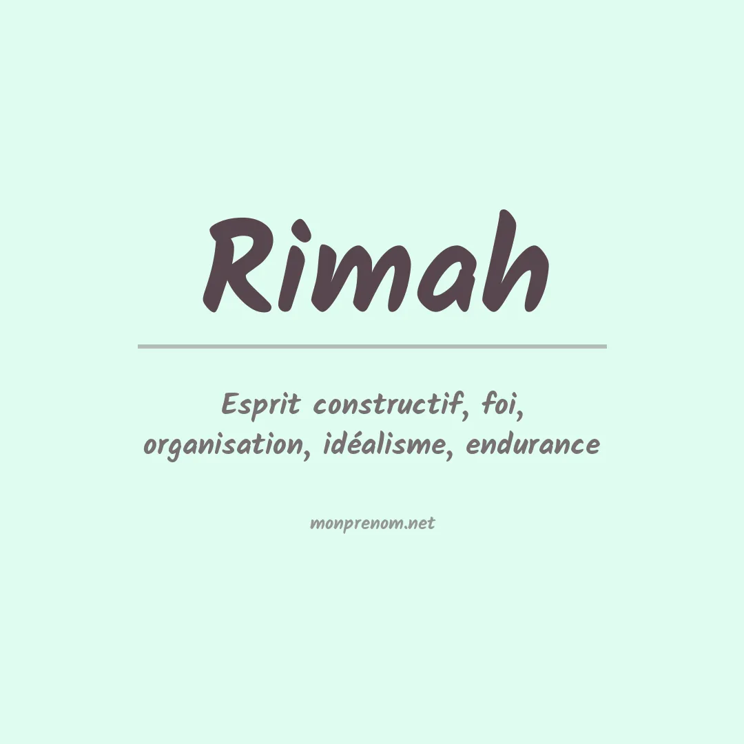 Signification du Prénom Rimah Signification du Prénom Rimah