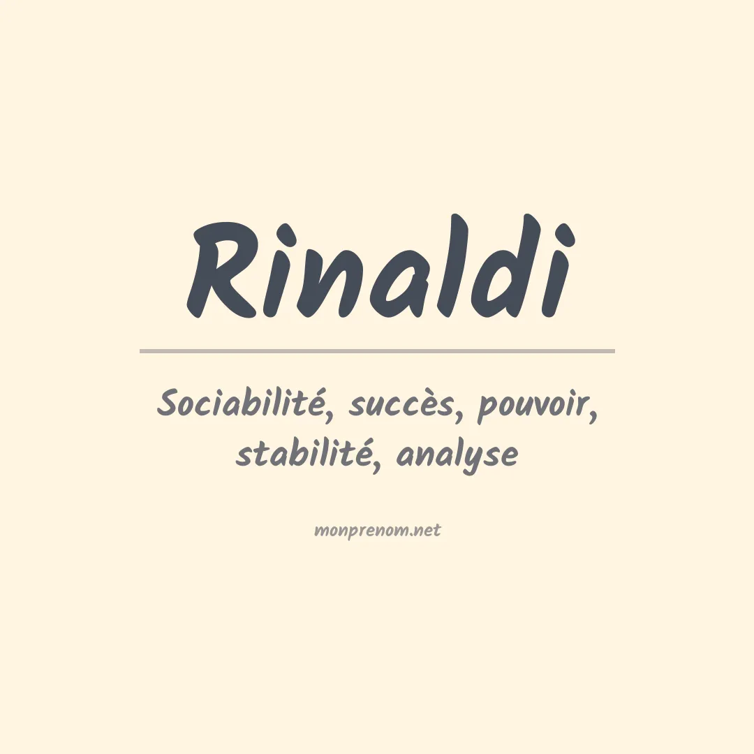 Signification du Prénom Rinaldi