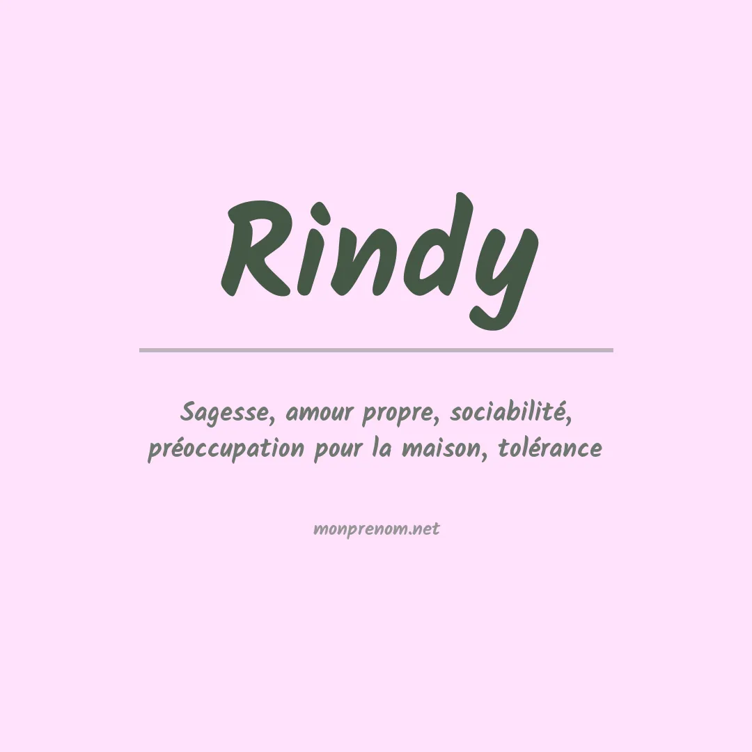 Signification du Prénom Rindy