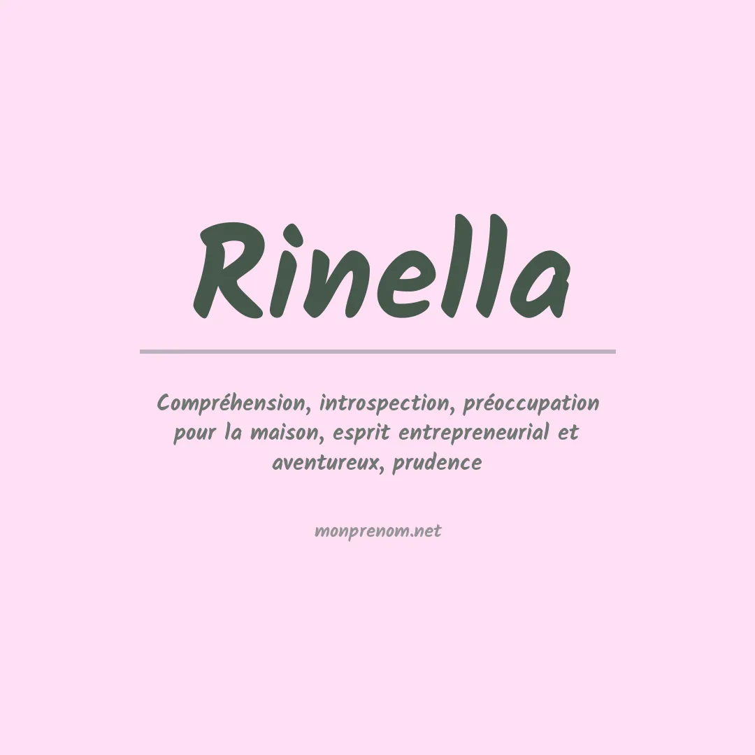 Signification du Prénom Rinella