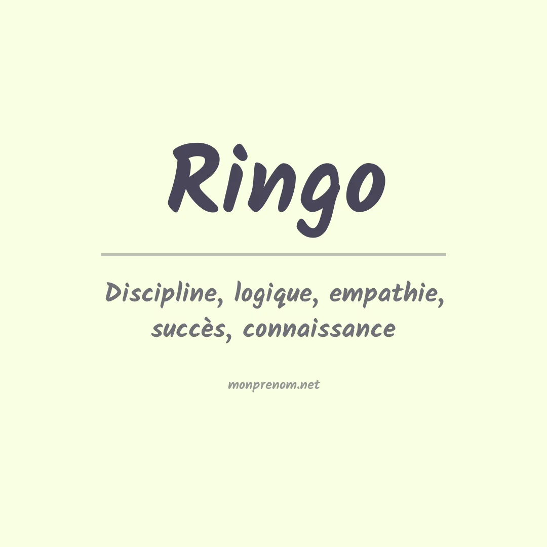 Signification du Prénom Ringo