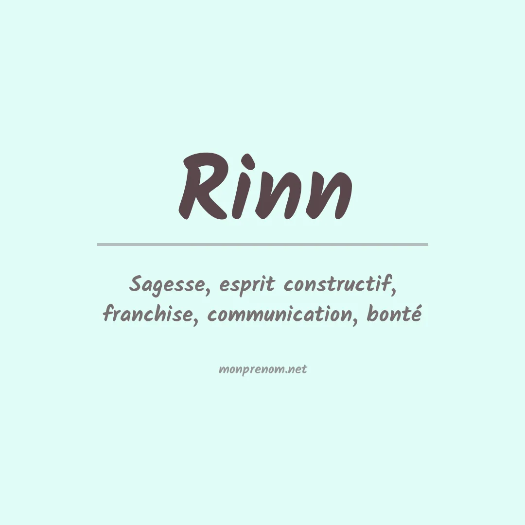 Signification du Prénom Rinn