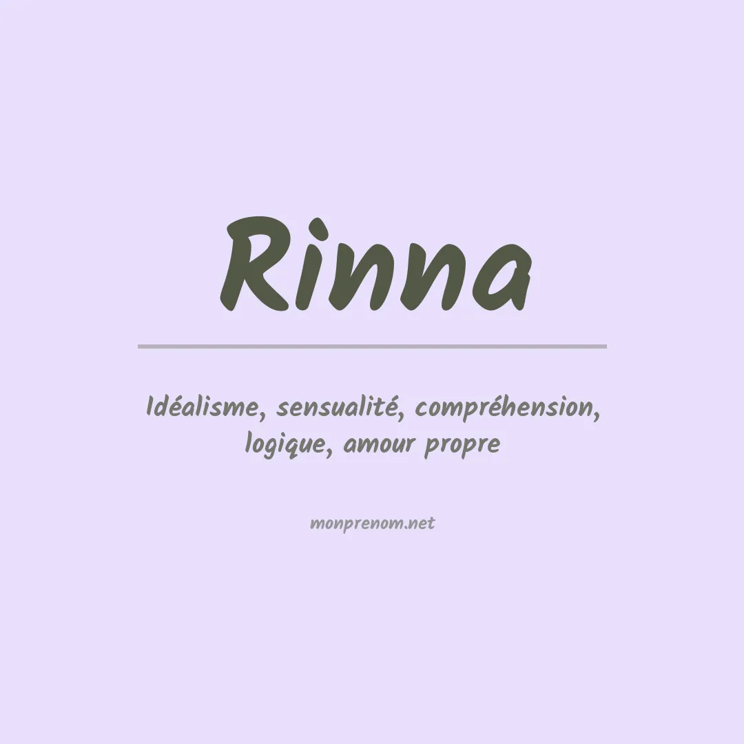 Signification du Prénom Rinna