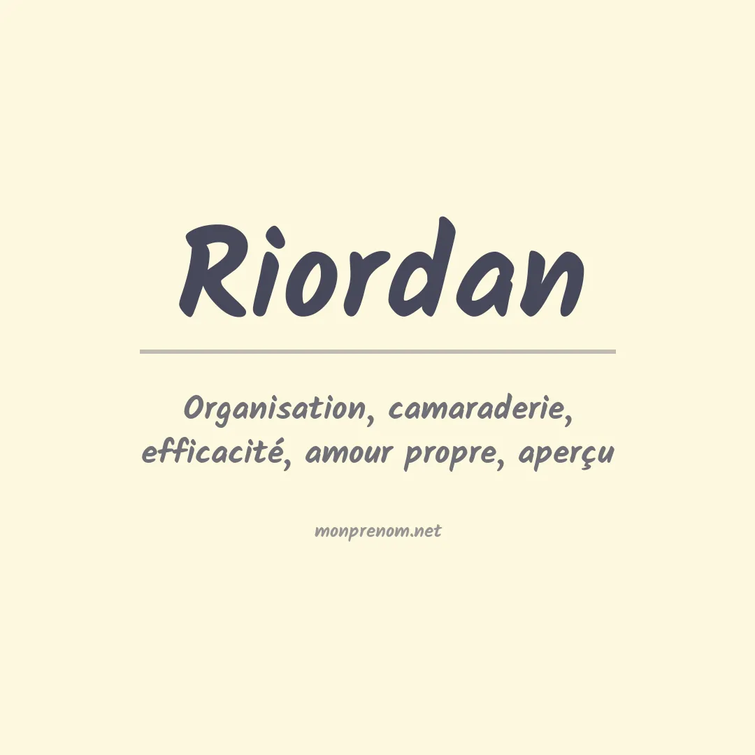 Signification du Prénom Riordan