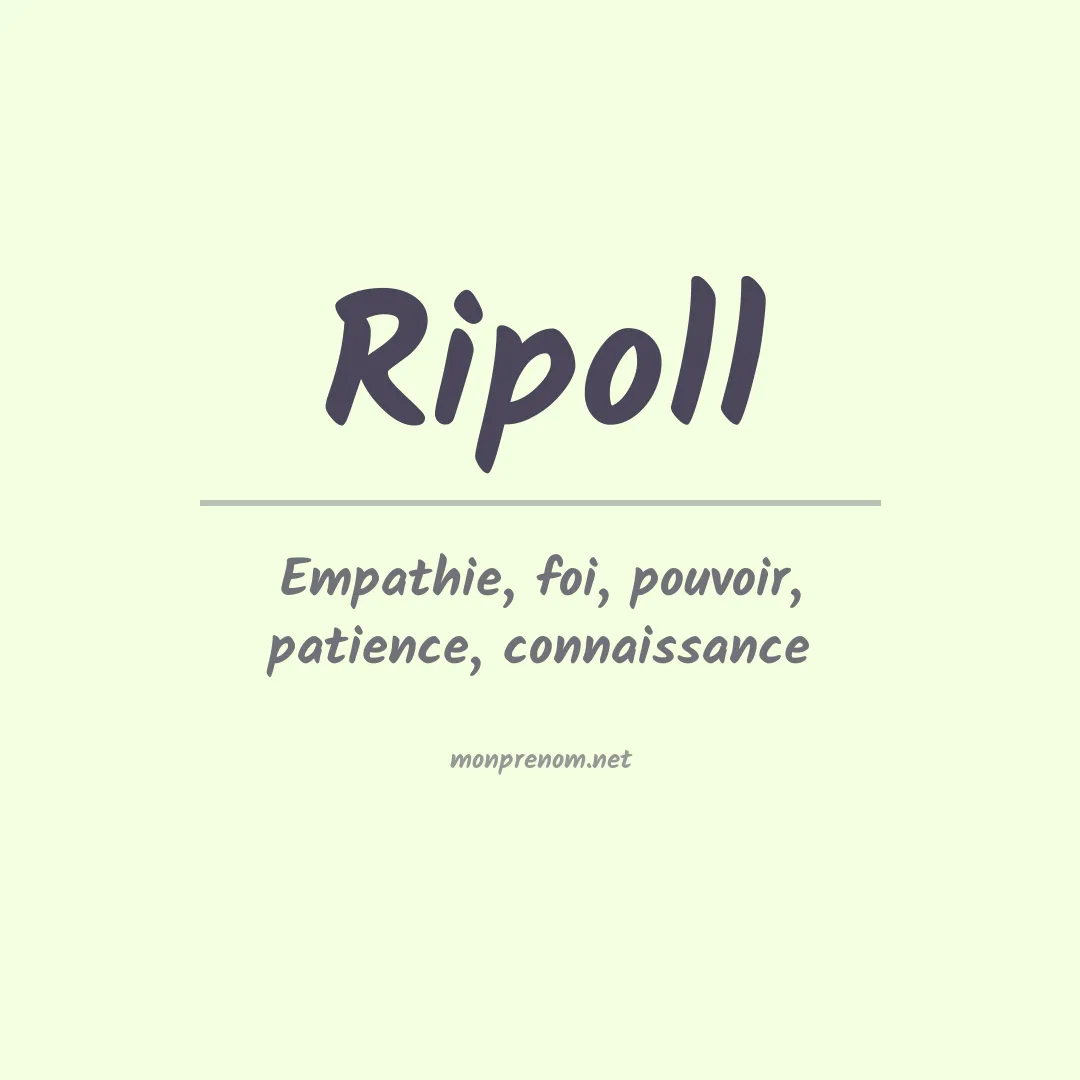 Signification du Prénom Ripoll