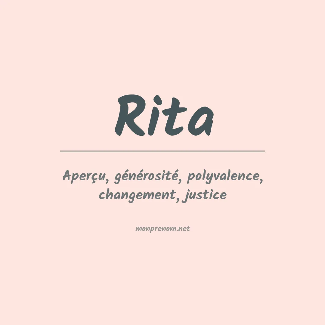 Signification du Prénom Rita