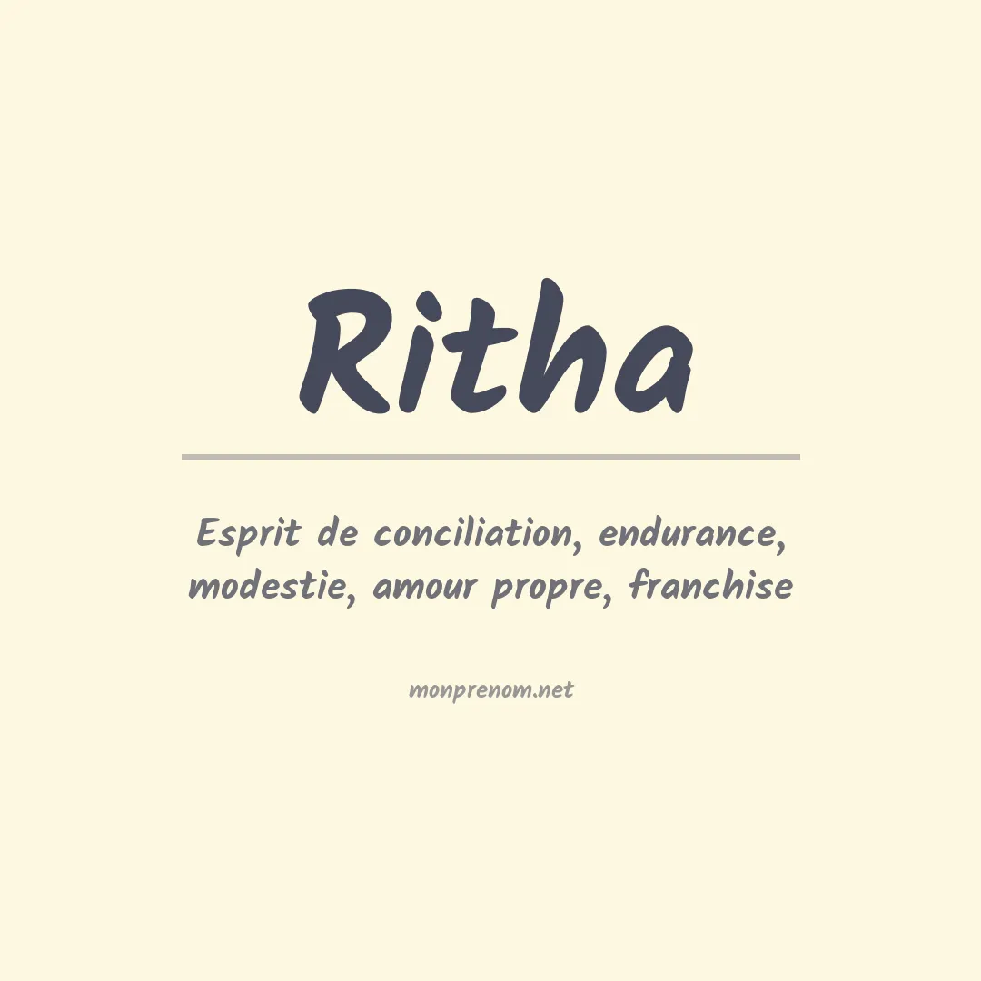 Signification du Prénom Ritha