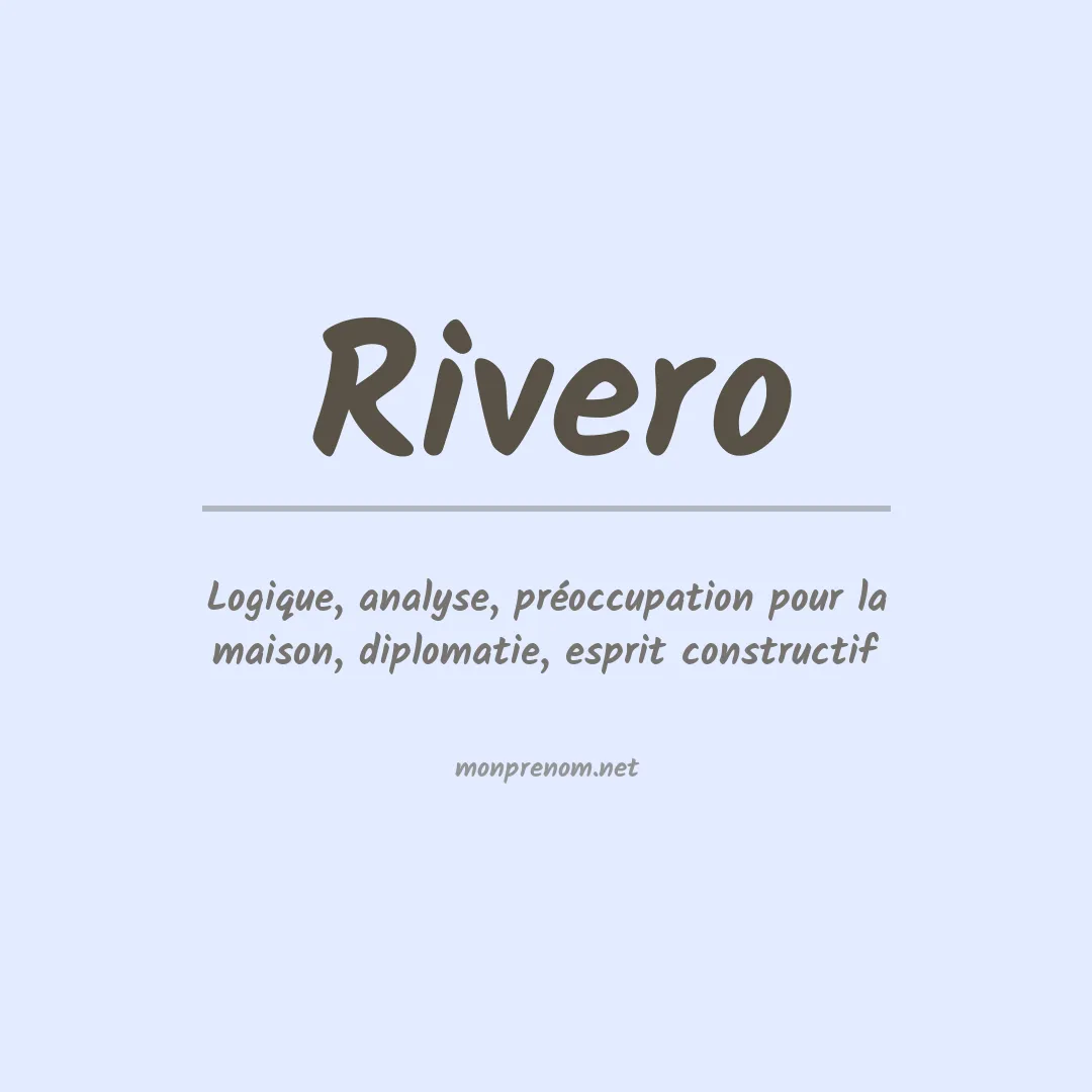 Signification du Prénom Rivero