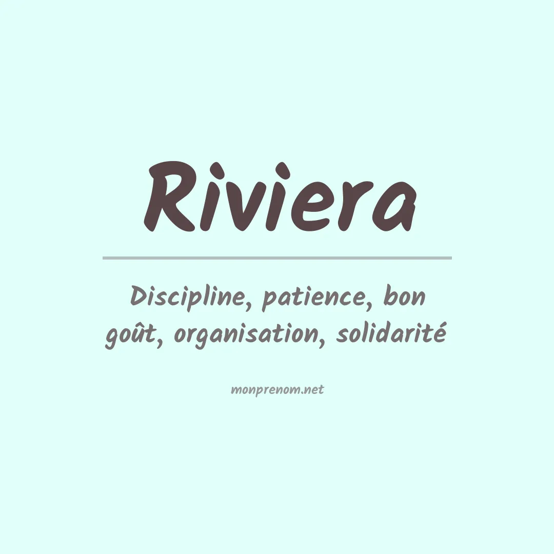 Signification du Prénom Riviera