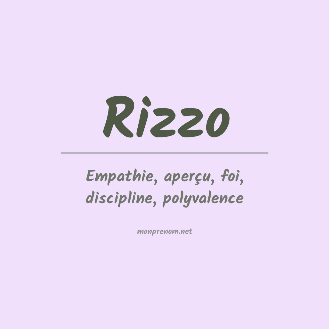 Signification du Prénom Rizzo