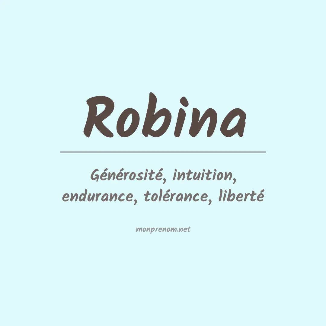 Signification du Prénom Robina Signification du Prénom Robina