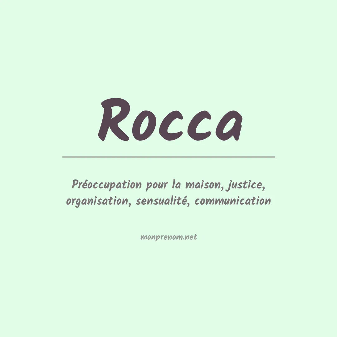 Signification du Prénom Rocca