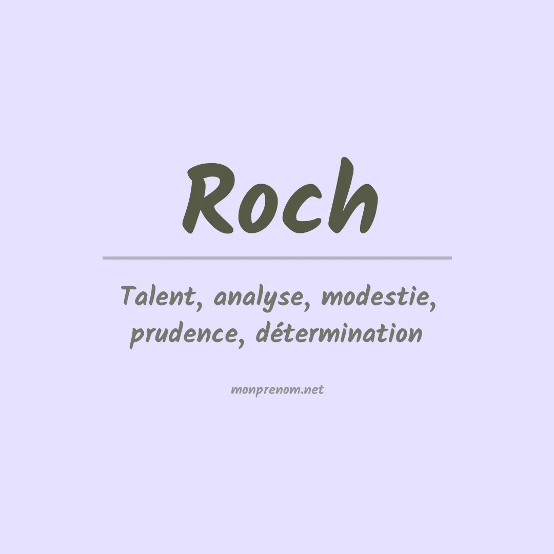 Signification du Prénom Roch