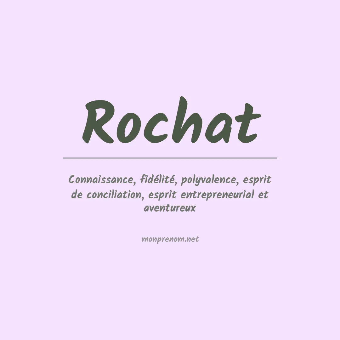 Signification du Prénom Rochat