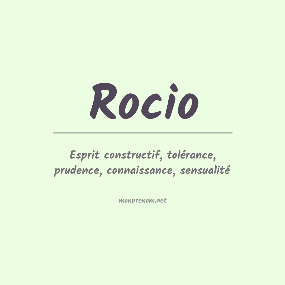 Signification du Prénom Rocio