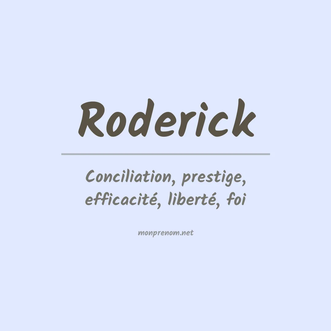 Signification du Prénom Roderick