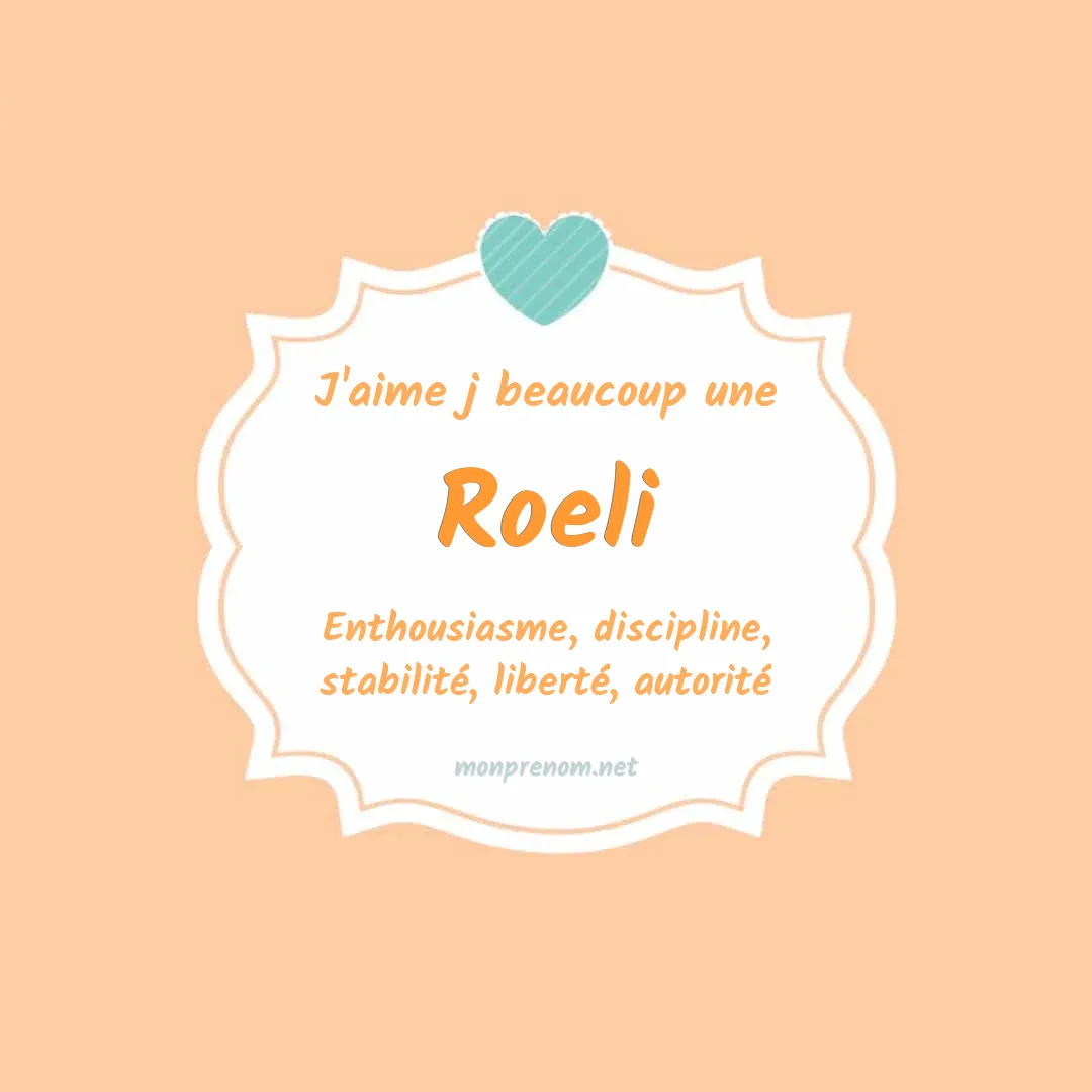 j'aime beaucoup Roeli