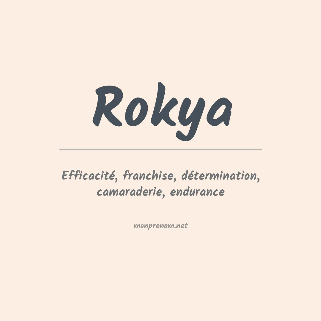 Signification du Prénom Rokya Signification du Prénom Rokya