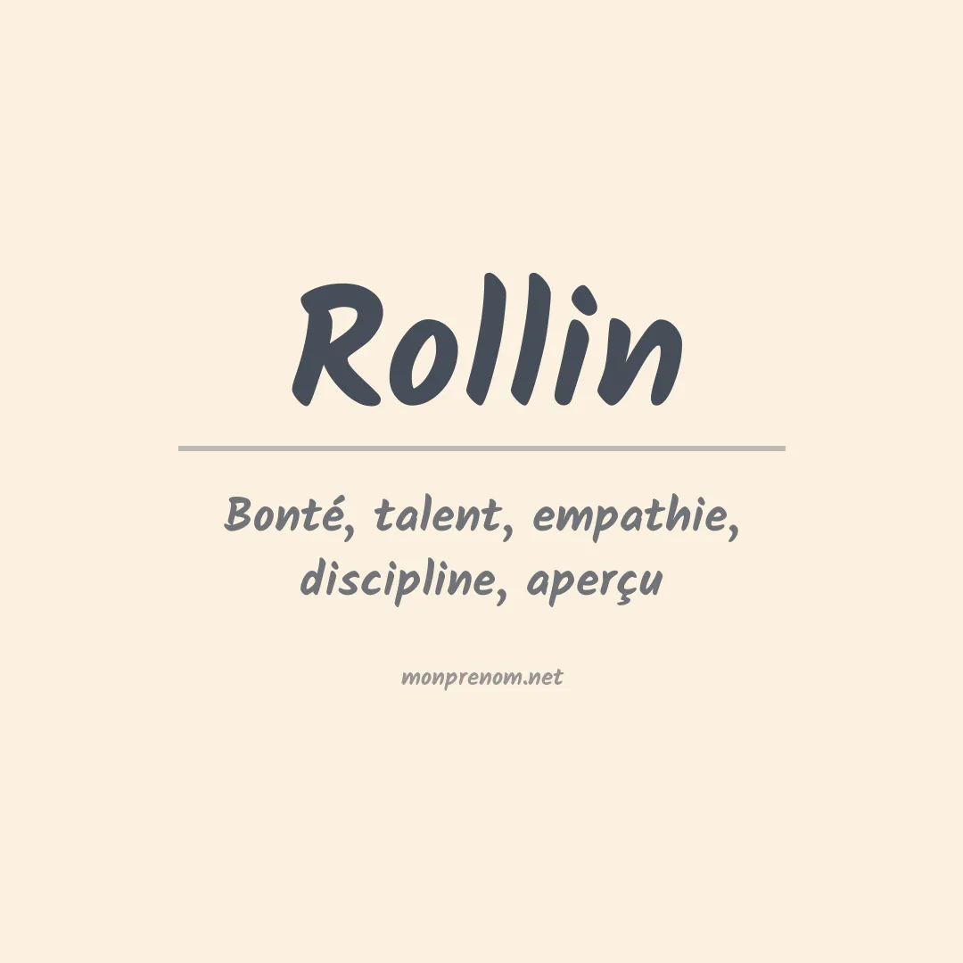 Signification du Prénom Rollin