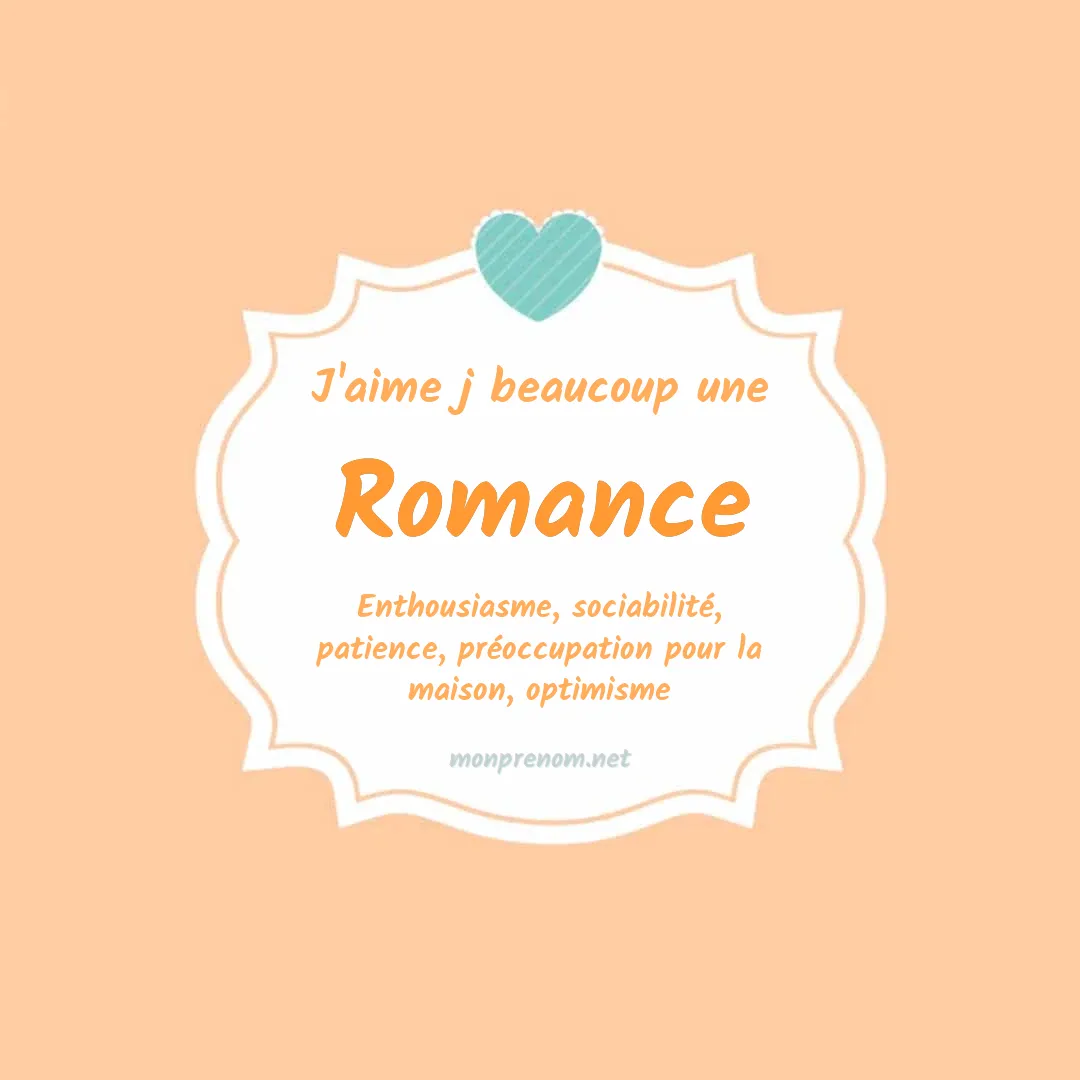 j'aime beaucoup Romance