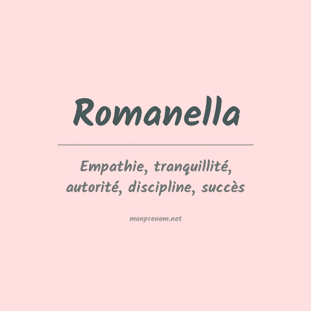 Signification du Prénom Romanella Signification du Prénom Romanella