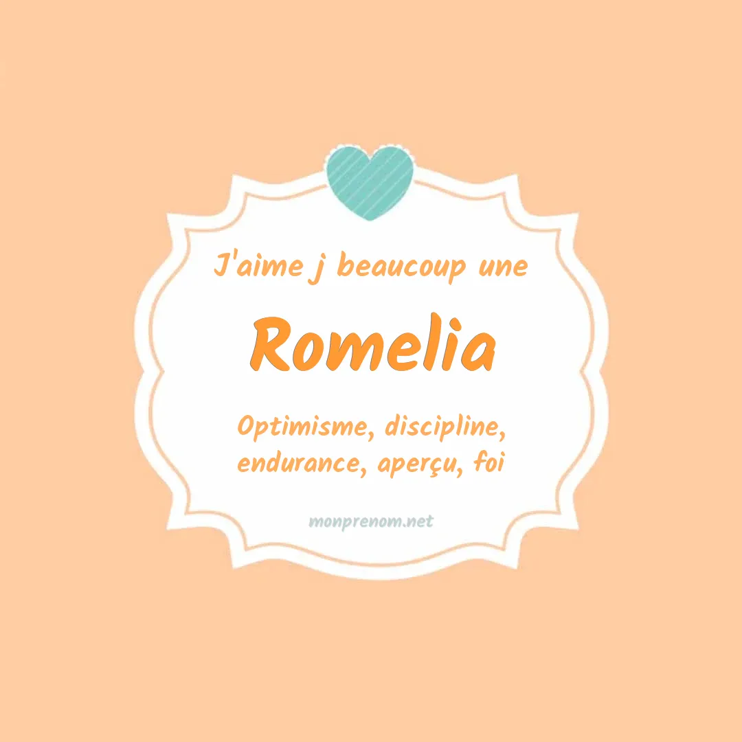 j'aime beaucoup Romelia