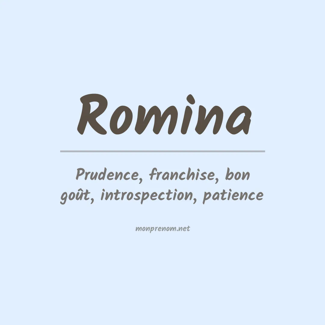 Signification du Prénom Romina