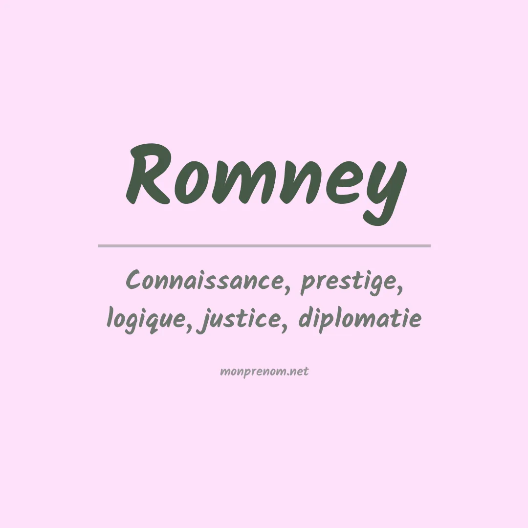 Signification du Prénom Romney