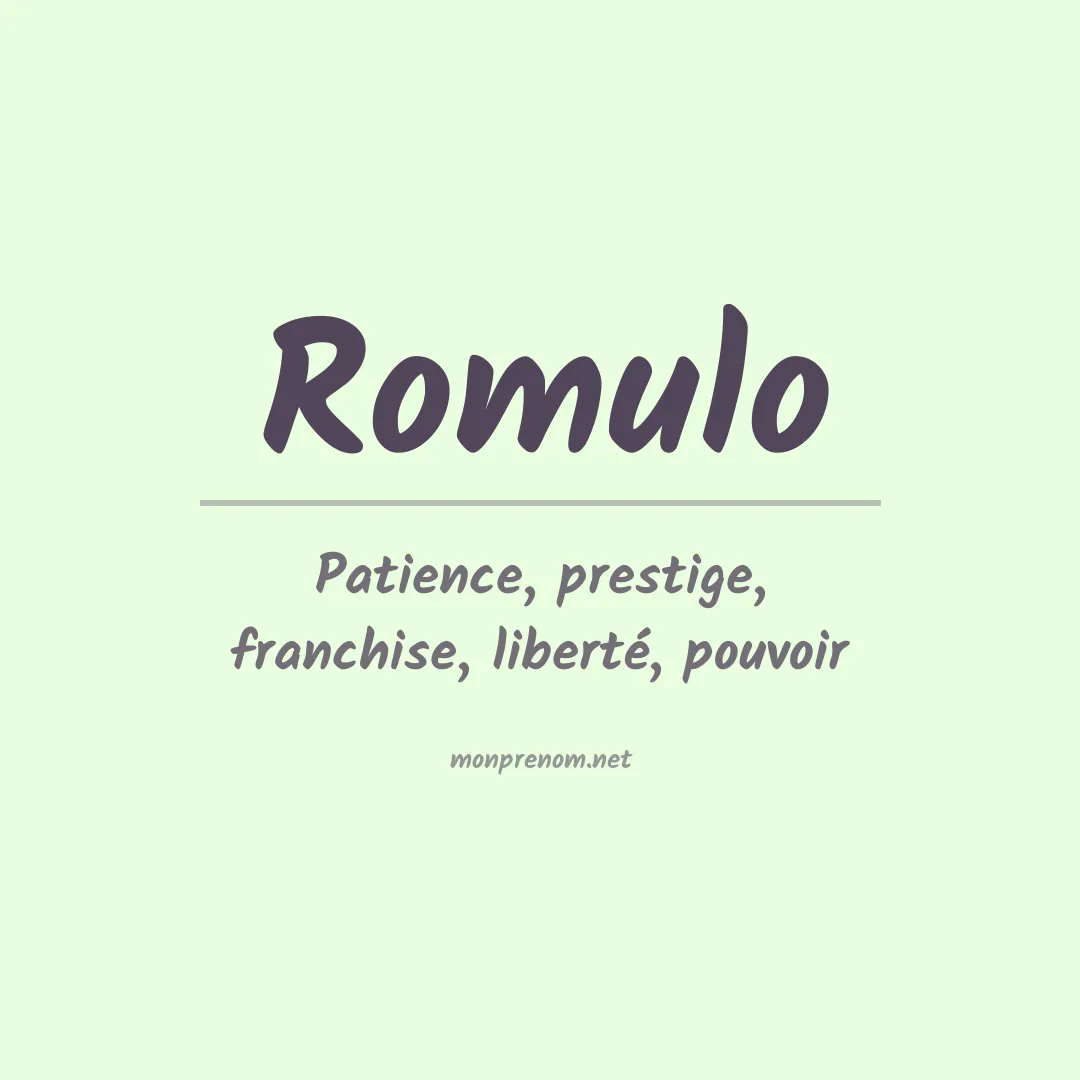 Signification du Prénom Romulo