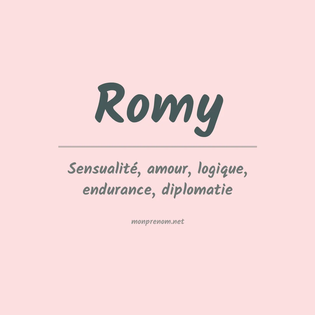 Signification du Pr nom Romy