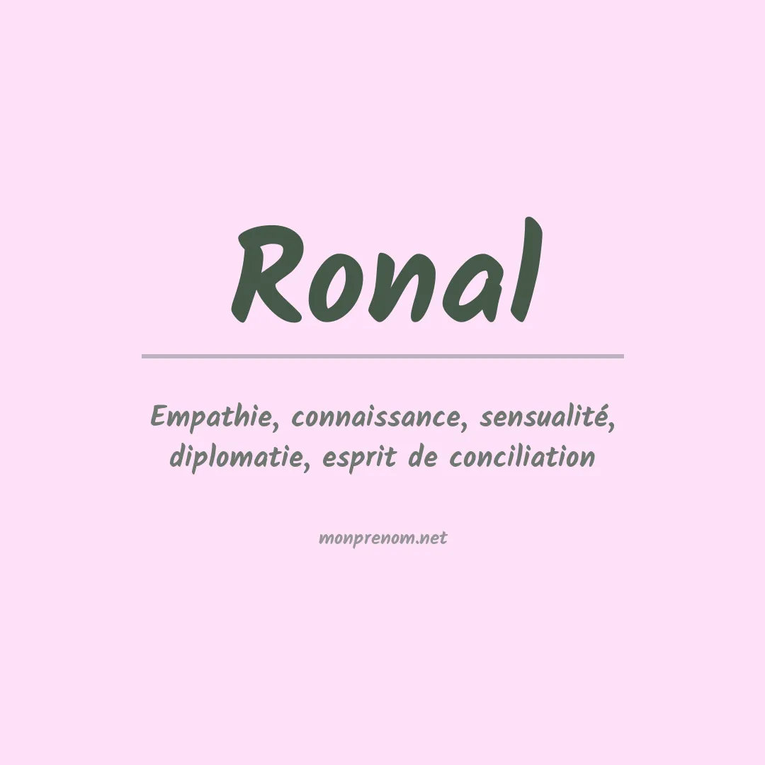 Signification du Prénom Ronal