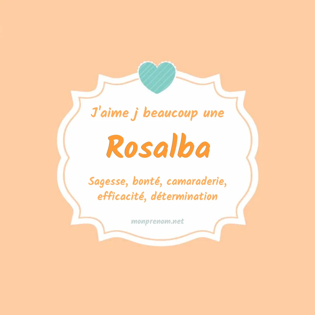 j'aime beaucoup Rosalba